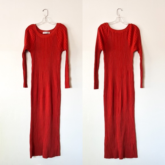 Free People Walk About Maxi Dress in Orange Rust - Picture 4 of 8